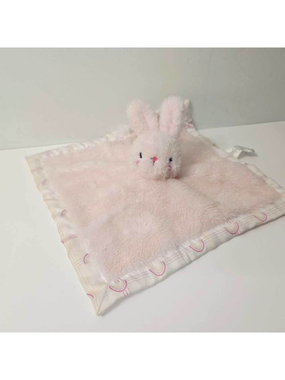 Parent's Choice Bunny Rabbit Lovey Plush Pink Stuffed Animal Baby Toy 12"